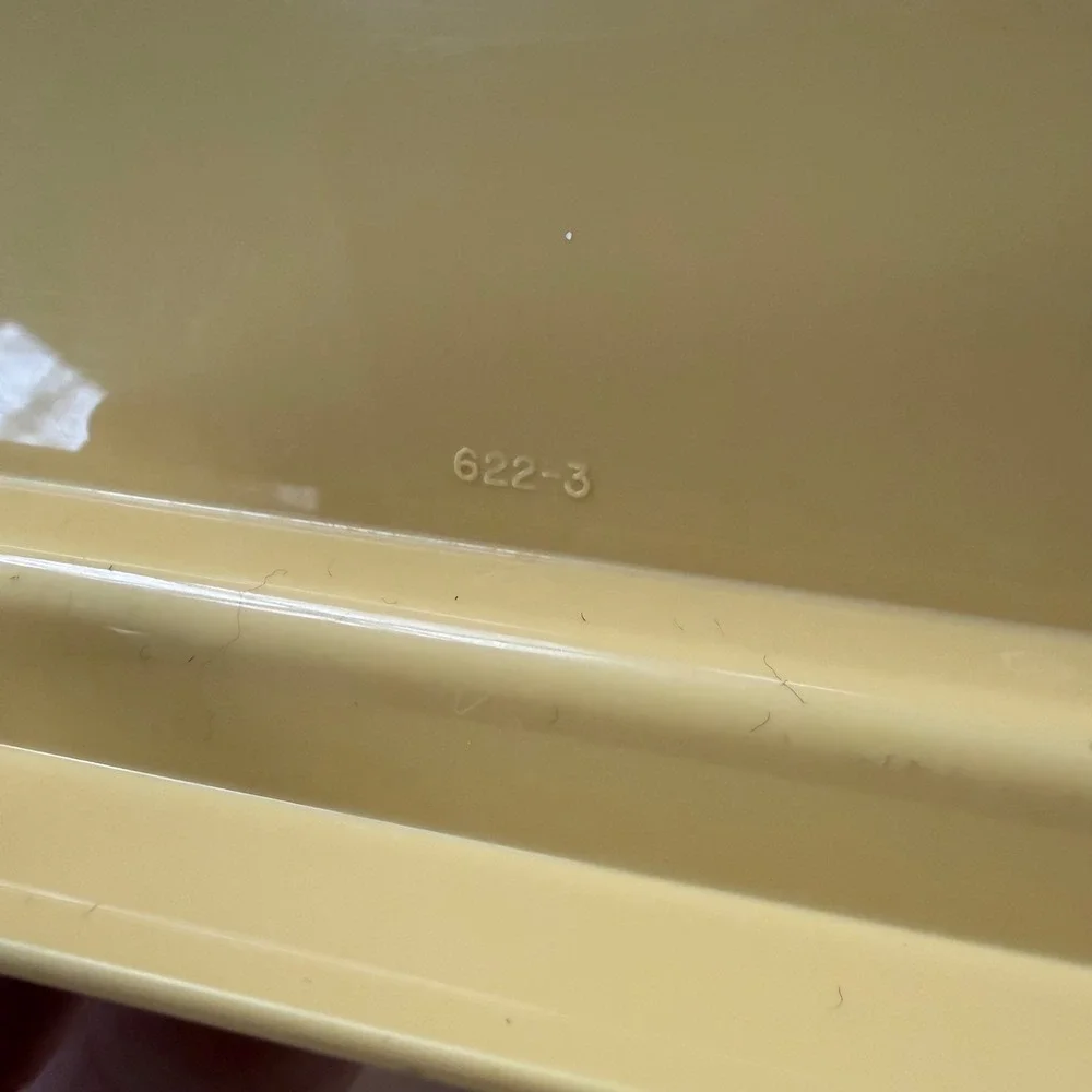 Vintage‎ Tupperware Harvest Gold Rectangular Cake Taker Carrier 622-3 Sheer Lid